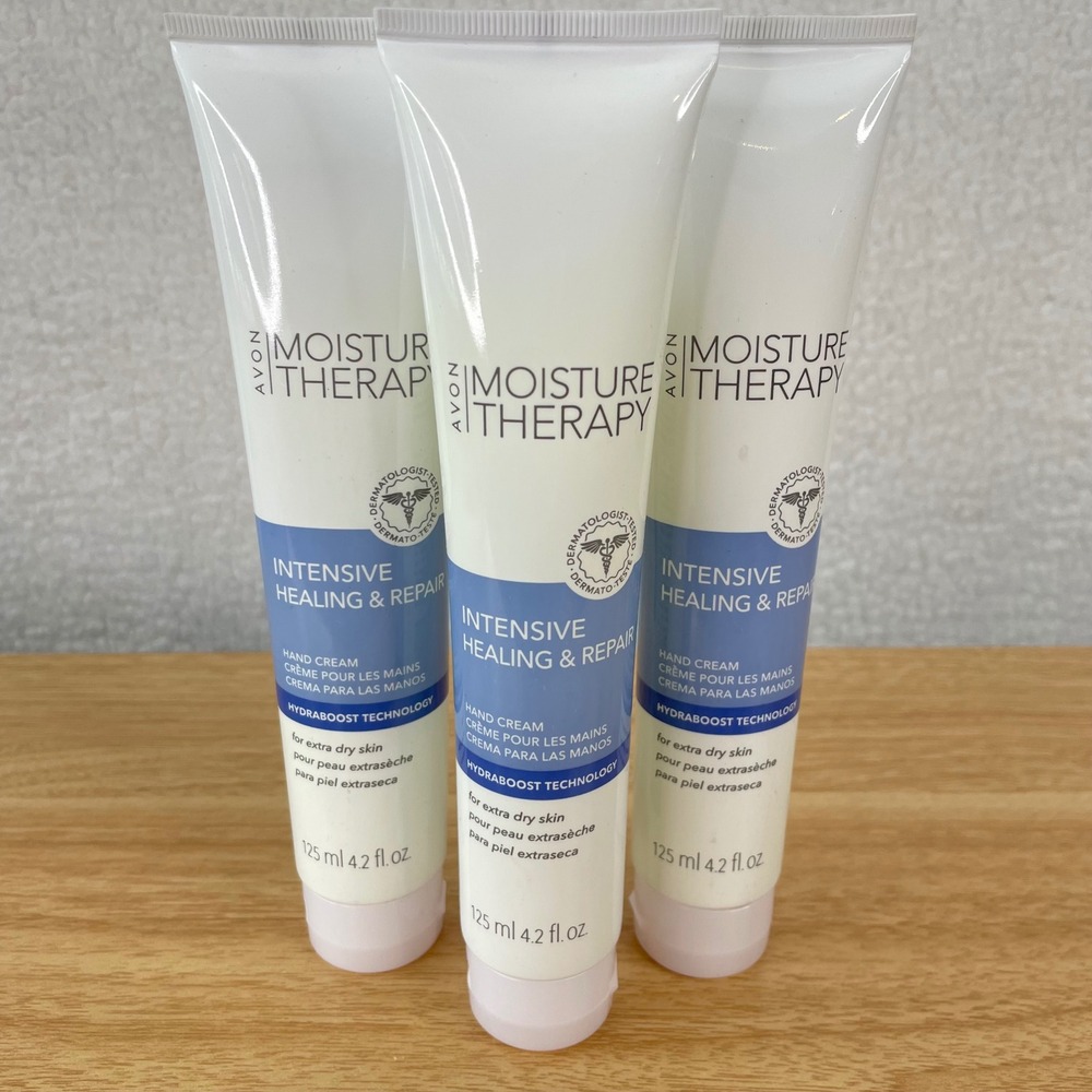 Lot of 3 Avon Moisture Therapy Intensive Healing & Repair Hand Cream 4.2oz New